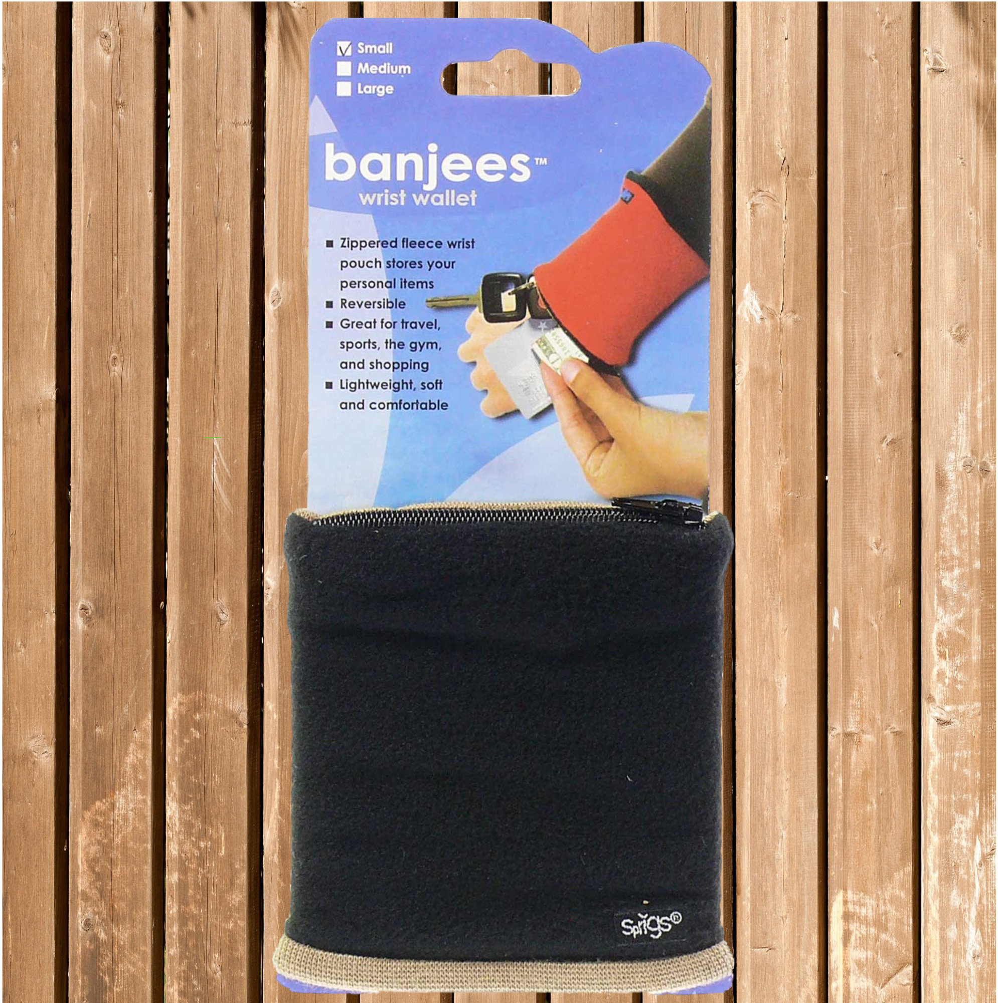 Banjees fürs Handgelenk, Kombination Schweißband mit Tasche